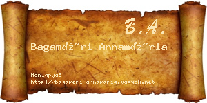 Bagaméri Annamária névjegykártya