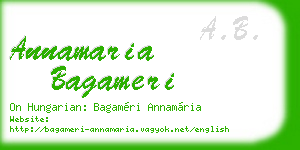 annamaria bagameri business card