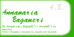 annamaria bagameri business card